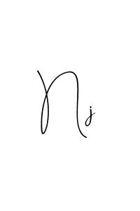 You should practise on your own different ways (Andilay-7BmLP) to write your name (Nj) in signature. don't let someone else do it for you. Nj signature style 4 images and pictures png