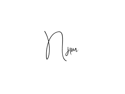 You should practise on your own different ways (Andilay-7BmLP) to write your name (Njlm) in signature. don't let someone else do it for you. Njlm signature style 4 images and pictures png