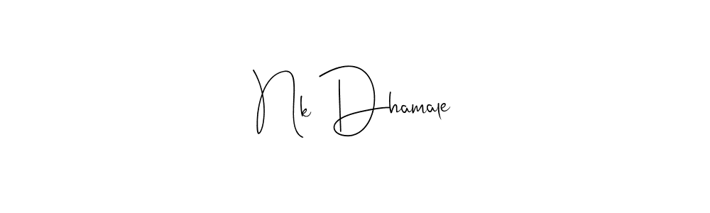 Here are the top 10 professional signature styles for the name Nk Dhamale. These are the best autograph styles you can use for your name. Nk Dhamale signature style 4 images and pictures png