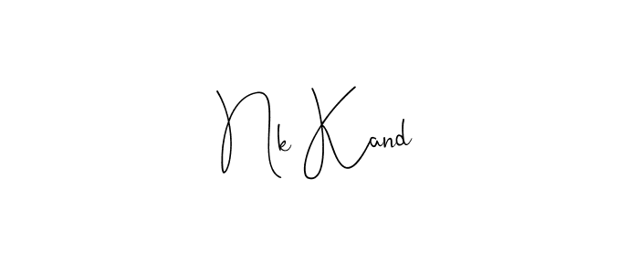 You should practise on your own different ways (Andilay-7BmLP) to write your name (Nk Kand) in signature. don't let someone else do it for you. Nk Kand signature style 4 images and pictures png