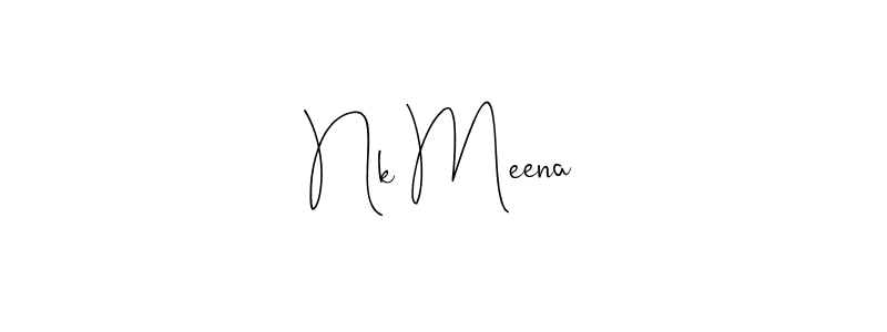 Here are the top 10 professional signature styles for the name Nk Meena. These are the best autograph styles you can use for your name. Nk Meena signature style 4 images and pictures png