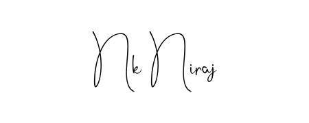 Create a personalized artistic stamp with Nk Niraj in Andilay-7BmLP font. Perfect for visual artists, designers, and influencers. Nk Niraj signature style 4 images and pictures png