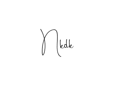 How to make Nkdk name signature. Use Andilay-7BmLP style for creating short signs online. This is the latest handwritten sign. Nkdk signature style 4 images and pictures png