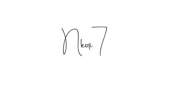 Here are the top 10 professional signature styles for the name Nkoli7. These are the best autograph styles you can use for your name. Nkoli7 signature style 4 images and pictures png