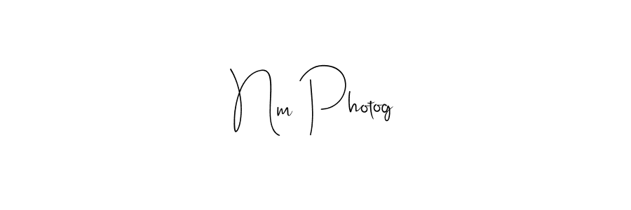 Also we have Nm Photog name is the best signature style. Create professional handwritten signature collection using Andilay-7BmLP autograph style. Nm Photog signature style 4 images and pictures png