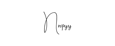 Personalize your online presence with Nnpyy signature rendered in elegant Andilay-7BmLP font. Great for website footers and blogs. Nnpyy signature style 4 images and pictures png