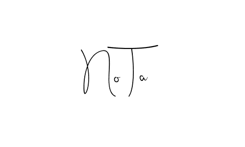 How to make No Ta name signature. Use Andilay-7BmLP style for creating short signs online. This is the latest handwritten sign. No Ta signature style 4 images and pictures png