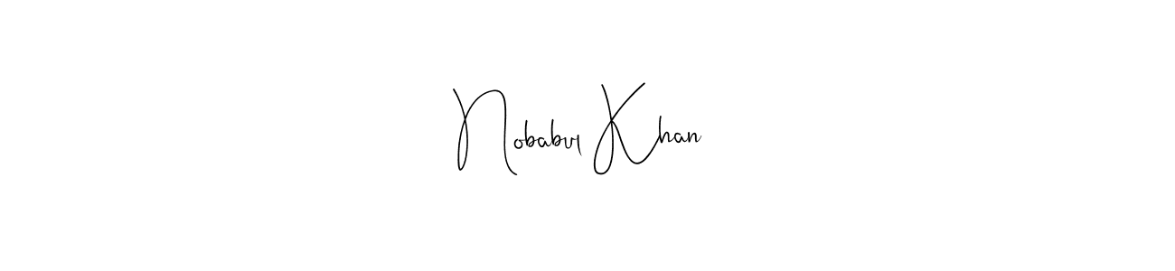 Similarly Andilay-7BmLP is the best handwritten signature design. Signature creator online .You can use it as an online autograph creator for name Nobabul Khan . Nobabul Khan  signature style 4 images and pictures png