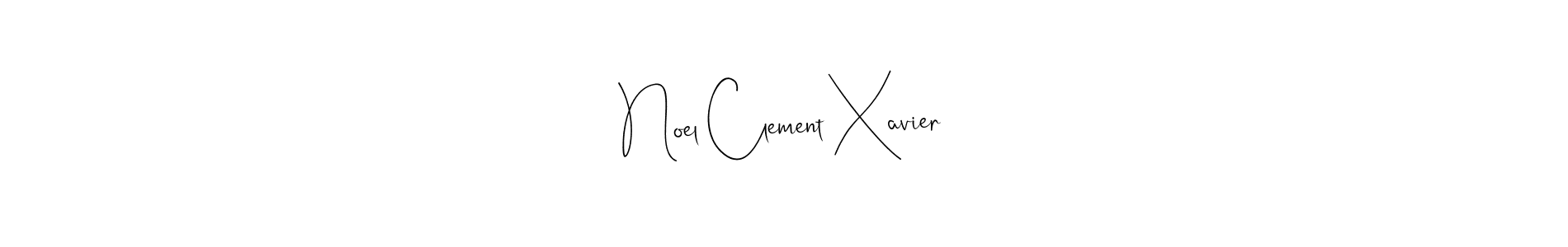 Also we have Noel Clement Xavier name is the best signature style. Create professional handwritten signature collection using Andilay-7BmLP autograph style. Noel Clement Xavier signature style 4 images and pictures png