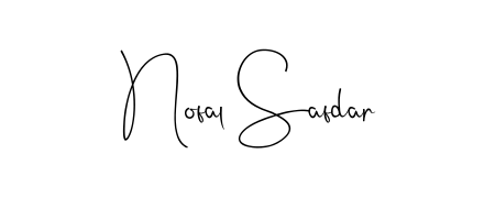Discover how Nofal Safdar looks in an executive cursive font (Andilay-7BmLP). Perfect for legal documents, invoices, and certificates. Nofal Safdar signature style 4 images and pictures png