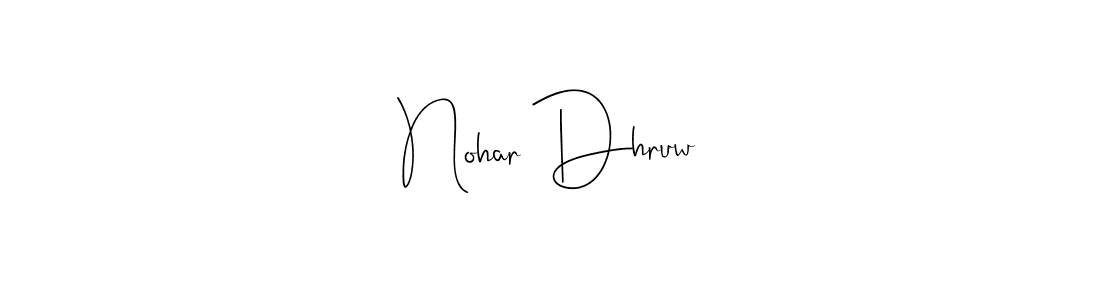 You can use this online signature creator to create a handwritten signature for the name Nohar Dhruw. This is the best online autograph maker. Nohar Dhruw signature style 4 images and pictures png