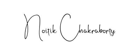 Discover how Noitik Chakraborty looks in an executive cursive font (Andilay-7BmLP). Perfect for legal documents, invoices, and certificates. Noitik Chakraborty signature style 4 images and pictures png