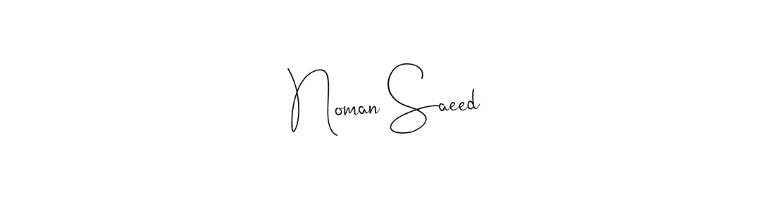 Use a signature maker to create a handwritten signature online. With this signature software, you can design (Andilay-7BmLP) your own signature for name Noman Saeed. Noman Saeed signature style 4 images and pictures png