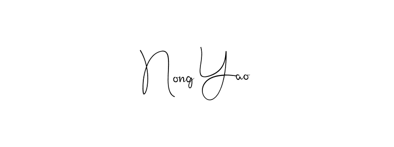 Make a beautiful signature design for name Nong Yao. With this signature (Andilay-7BmLP) style, you can create a handwritten signature for free. Nong Yao signature style 4 images and pictures png