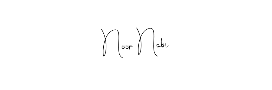 Design your own signature with our free online signature maker. With this signature software, you can create a handwritten (Andilay-7BmLP) signature for name Noor Nabi. Noor Nabi signature style 4 images and pictures png