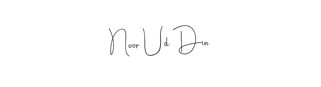 The best way (Andilay-7BmLP) to make a short signature is to pick only two or three words in your name. The name Noor Ud Din include a total of six letters. For converting this name. Noor Ud Din signature style 4 images and pictures png