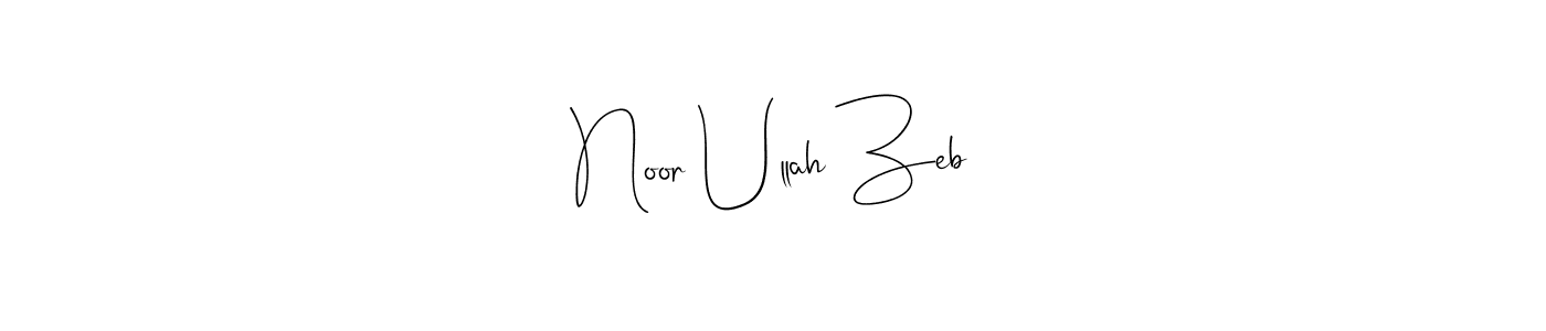 Create a beautiful signature design for name Noor Ullah Zeb. With this signature (Andilay-7BmLP) fonts, you can make a handwritten signature for free. Noor Ullah Zeb signature style 4 images and pictures png