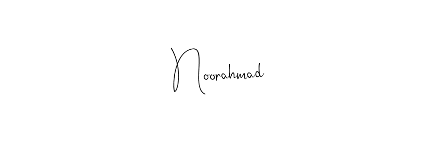 Make a beautiful signature design for name Noorahmad. With this signature (Andilay-7BmLP) style, you can create a handwritten signature for free. Noorahmad signature style 4 images and pictures png