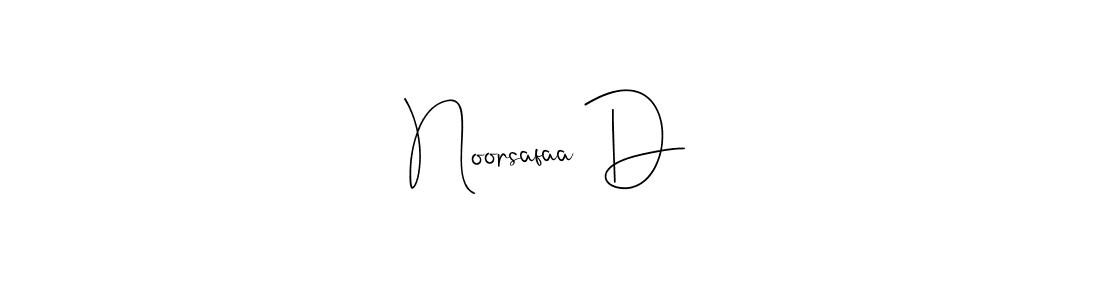 Make a beautiful signature design for name Noorsafaa D. Use this online signature maker to create a handwritten signature for free. Noorsafaa D signature style 4 images and pictures png