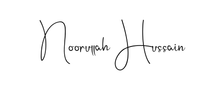 You should practise on your own different ways (Andilay-7BmLP) to write your name (Noorullah Hussain) in signature. Don't let someone else do it for you. Noorullah Hussain signature style 4 images and pictures png