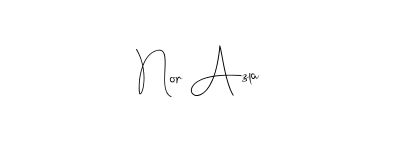 Use a signature maker to create a handwritten signature online. With this signature software, you can design (Andilay-7BmLP) your own signature for name Nor Azla. Nor Azla signature style 4 images and pictures png