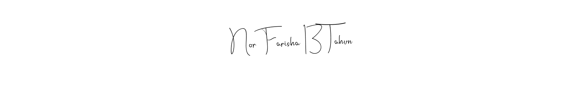 Here are the top 10 professional signature styles for the name Nor Farisha 13 Tahun. These are the best autograph styles you can use for your name. Nor Farisha 13 Tahun signature style 4 images and pictures png