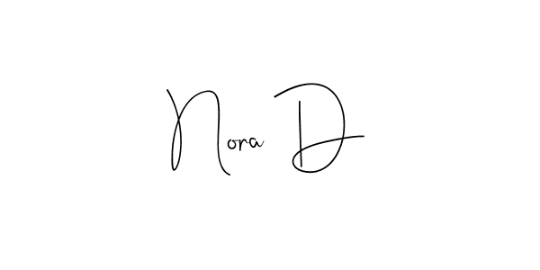 The best way (Andilay-7BmLP) to make a short signature is to pick only two or three words in your name. The name Nora D include a total of six letters. For converting this name. Nora D signature style 4 images and pictures png