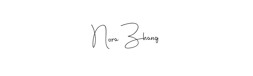 You should practise on your own different ways (Andilay-7BmLP) to write your name (Nora Zhang) in signature. don't let someone else do it for you. Nora Zhang signature style 4 images and pictures png