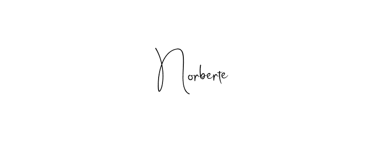 Norberte stylish signature style. Best Handwritten Sign (Andilay-7BmLP) for my name. Handwritten Signature Collection Ideas for my name Norberte. Norberte signature style 4 images and pictures png