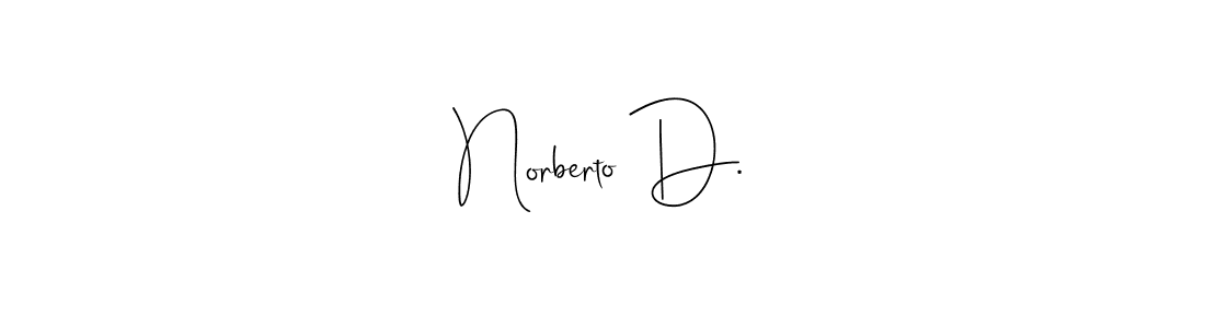 Also You can easily find your signature by using the search form. We will create Norberto D. name handwritten signature images for you free of cost using Andilay-7BmLP sign style. Norberto D. signature style 4 images and pictures png