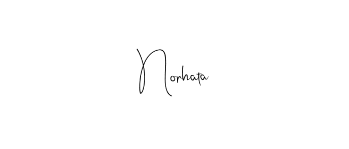 How to make Norhata name signature. Use Andilay-7BmLP style for creating short signs online. This is the latest handwritten sign. Norhata signature style 4 images and pictures png