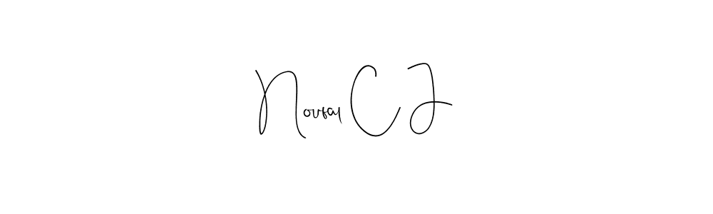 The best way (Andilay-7BmLP) to make a short signature is to pick only two or three words in your name. The name Noufal C J include a total of six letters. For converting this name. Noufal C J signature style 4 images and pictures png