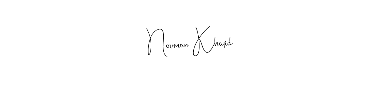 Create a beautiful signature design for name Nouman Khalid. With this signature (Andilay-7BmLP) fonts, you can make a handwritten signature for free. Nouman Khalid signature style 4 images and pictures png