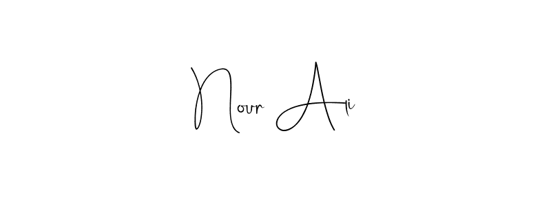Andilay-7BmLP is a professional signature style that is perfect for those who want to add a touch of class to their signature. It is also a great choice for those who want to make their signature more unique. Get Nour Ali name to fancy signature for free. Nour Ali signature style 4 images and pictures png