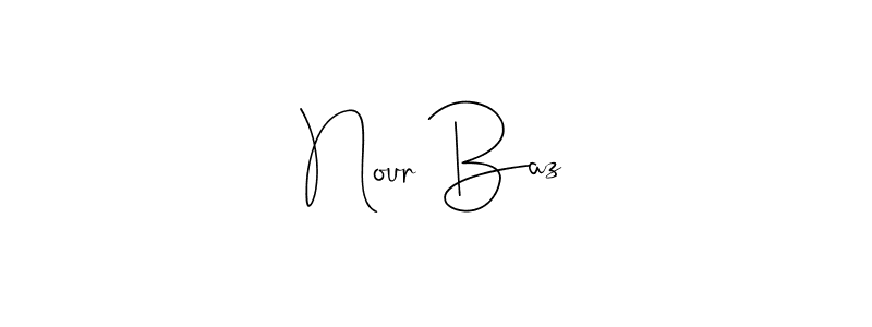 How to make Nour Baz signature? Andilay-7BmLP is a professional autograph style. Create handwritten signature for Nour Baz name. Nour Baz signature style 4 images and pictures png