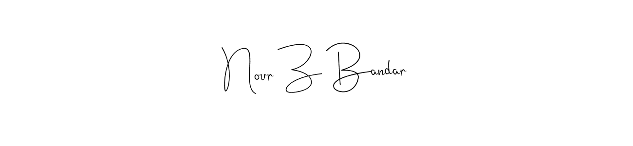 This is the best signature style for the Nour Z Bandar name. Also you like these signature font (Andilay-7BmLP). Mix name signature. Nour Z Bandar signature style 4 images and pictures png