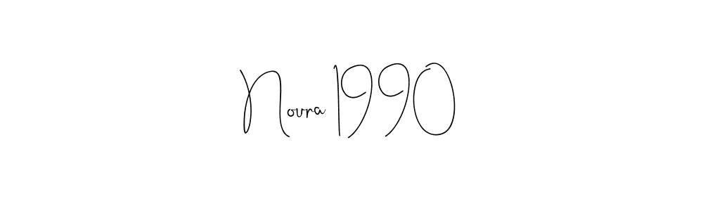 Design your own signature with our free online signature maker. With this signature software, you can create a handwritten (Andilay-7BmLP) signature for name Noura 1990. Noura 1990 signature style 4 images and pictures png