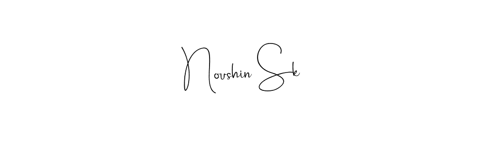 The best way (Andilay-7BmLP) to make a short signature is to pick only two or three words in your name. The name Noushin Sk include a total of six letters. For converting this name. Noushin Sk signature style 4 images and pictures png
