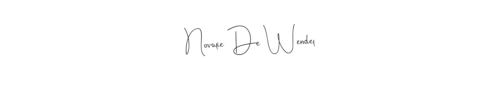 You should practise on your own different ways (Andilay-7BmLP) to write your name (Novalie De Wendel) in signature. don't let someone else do it for you. Novalie De Wendel signature style 4 images and pictures png