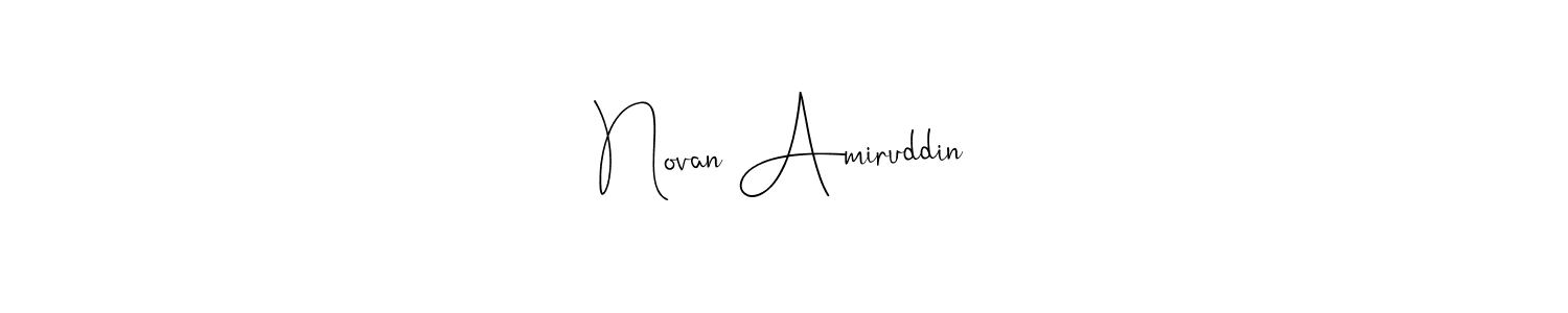 Make a beautiful signature design for name Novan Amiruddin. With this signature (Andilay-7BmLP) style, you can create a handwritten signature for free. Novan Amiruddin signature style 4 images and pictures png