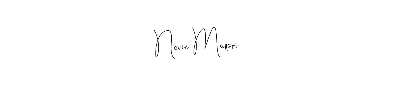 How to make Novie Mallari signature? Andilay-7BmLP is a professional autograph style. Create handwritten signature for Novie Mallari name. Novie Mallari signature style 4 images and pictures png