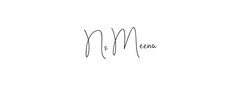 Also we have Ns Meena name is the best signature style. Create professional handwritten signature collection using Andilay-7BmLP autograph style. Ns Meena signature style 4 images and pictures png