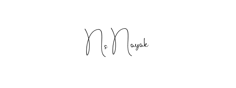 You should practise on your own different ways (Andilay-7BmLP) to write your name (Ns Nayak) in signature. don't let someone else do it for you. Ns Nayak signature style 4 images and pictures png
