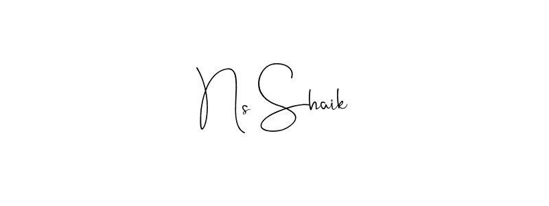 Design your own signature with our free online signature maker. With this signature software, you can create a handwritten (Andilay-7BmLP) signature for name Ns Shaik. Ns Shaik signature style 4 images and pictures png