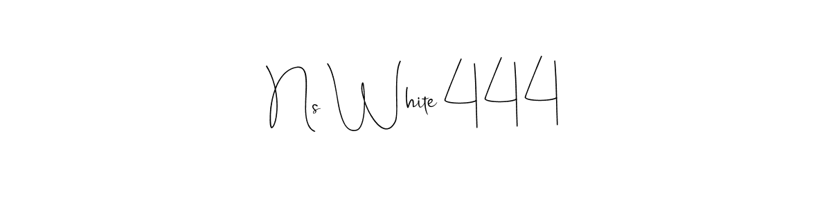 Make a beautiful signature design for name Ns White 444. Use this online signature maker to create a handwritten signature for free. Ns White 444 signature style 4 images and pictures png