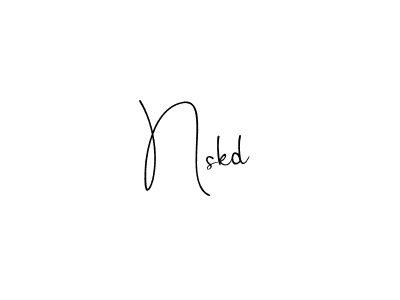 How to Draw Nskd signature style? Andilay-7BmLP is a latest design signature styles for name Nskd. Nskd signature style 4 images and pictures png