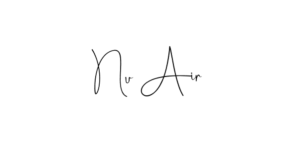 How to make Nu Air name signature. Use Andilay-7BmLP style for creating short signs online. This is the latest handwritten sign. Nu Air signature style 4 images and pictures png