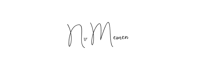 Once you've used our free online signature maker to create your best signature Andilay-7BmLP style, it's time to enjoy all of the benefits that Nu Memen name signing documents. Nu Memen signature style 4 images and pictures png