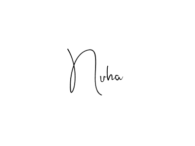 Create a beautiful signature design for name Nuha. With this signature (Andilay-7BmLP) fonts, you can make a handwritten signature for free. Nuha signature style 4 images and pictures png