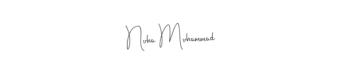 Also You can easily find your signature by using the search form. We will create Nuha Muhammad name handwritten signature images for you free of cost using Andilay-7BmLP sign style. Nuha Muhammad signature style 4 images and pictures png